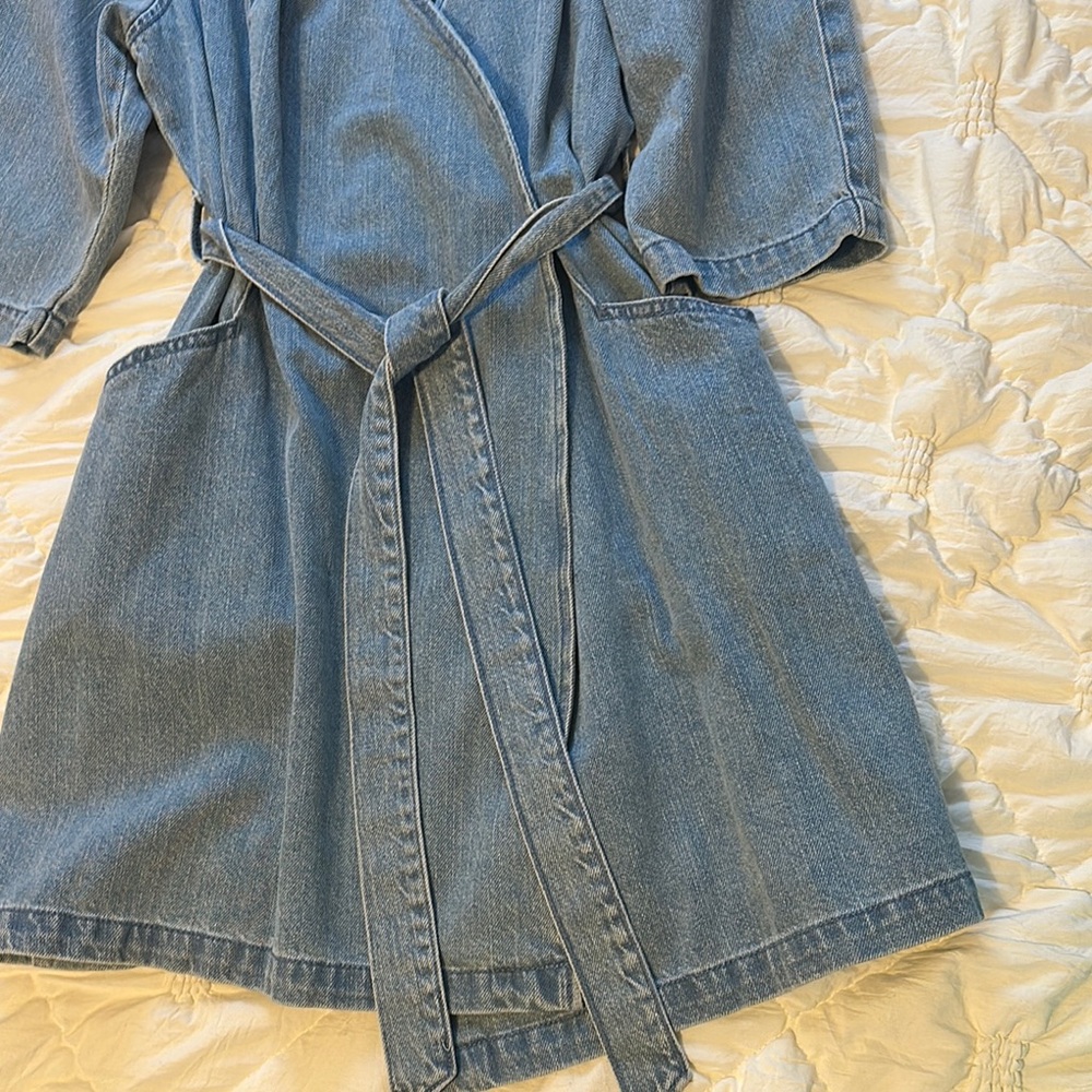 Universal Thread Blue Jean Jacket Wrap Style - image 3